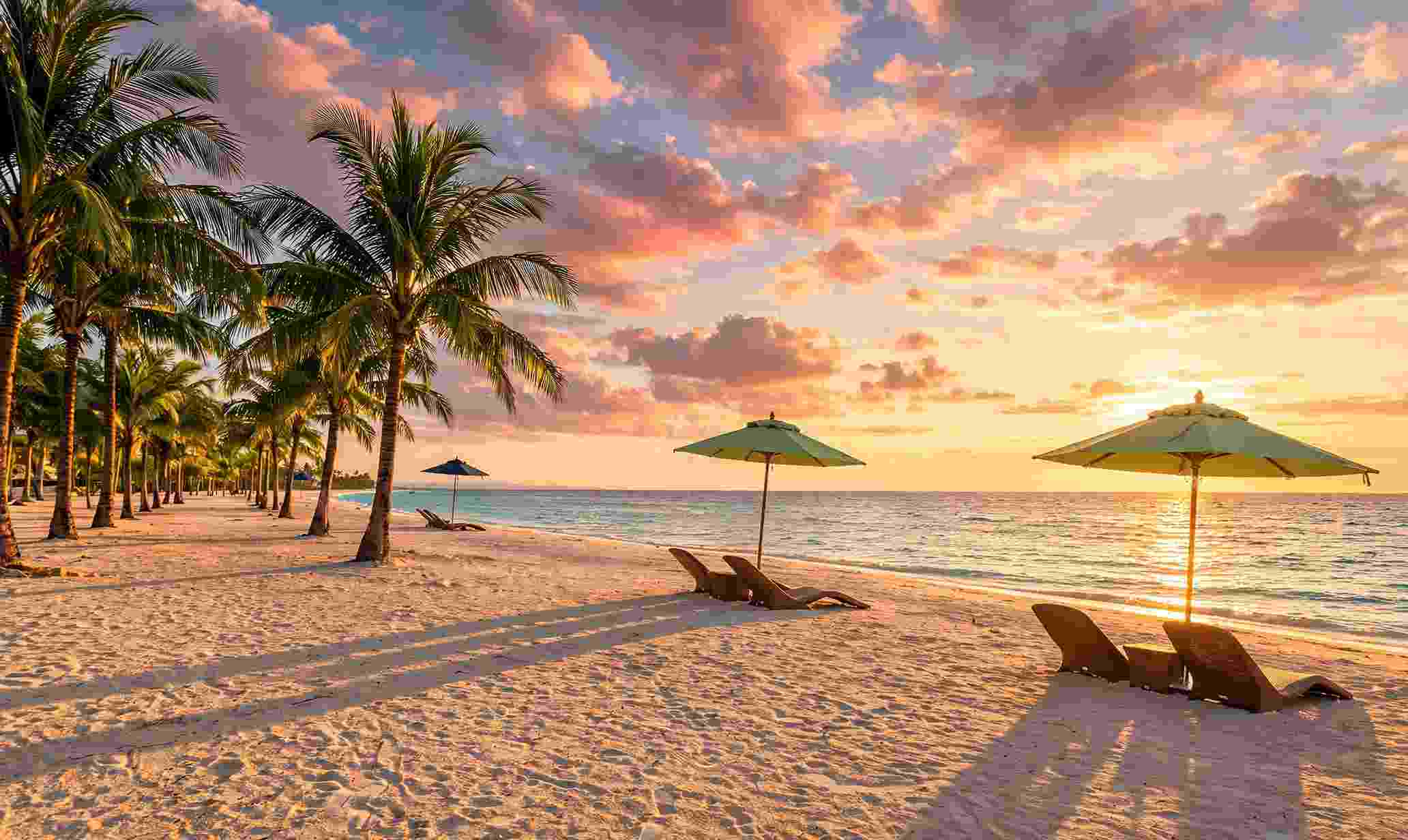 Beach on Panglao Island, Bohol, with white sand and calm water
